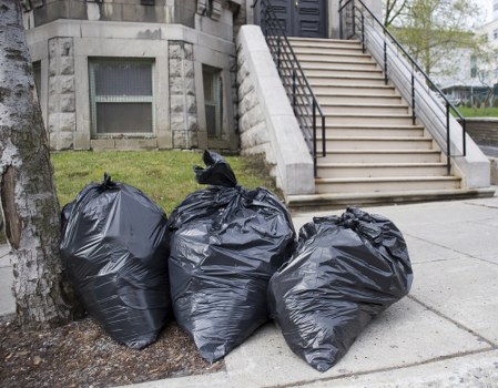 Variety of items being cleared from a flat
